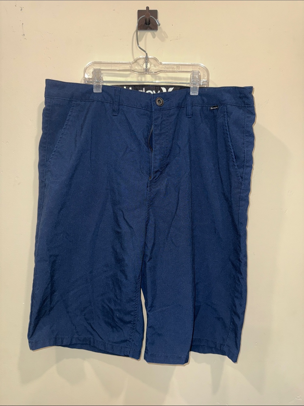 Hurley Men's Navy Blue Flat Front Shorts